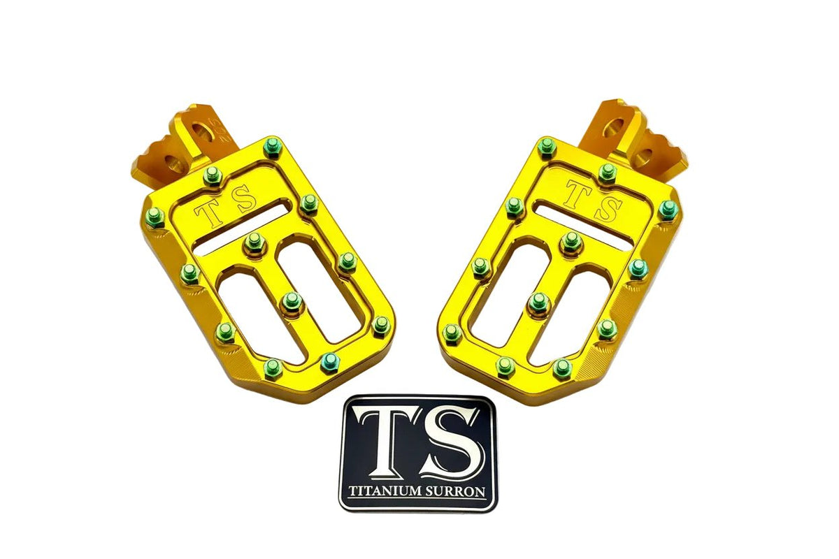 TS Custom Foot Pegs w/ Titanium Grips for Talaria and Altis Titanium Surron
