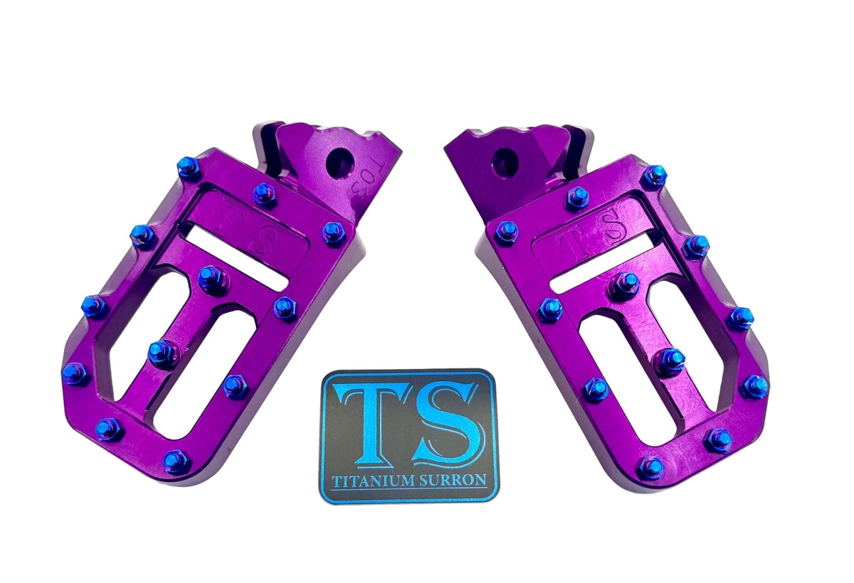 TS Custom Foot Pegs w/ Titanium Grips for Talaria and Altis Titanium Surron