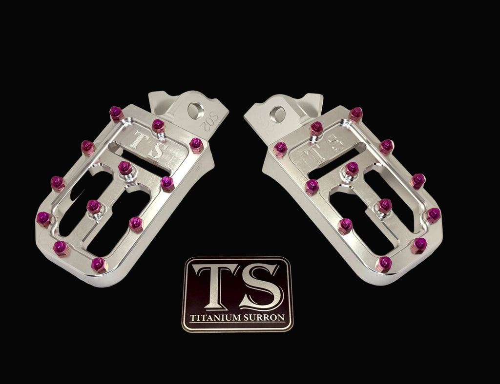 TS Custom Foot Pegs w/ Titanium Grips for Talaria and Altis Titanium Surron
