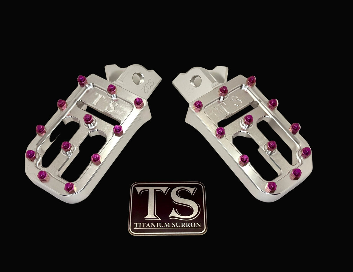 TS Custom Foot Pegs w/ Titanium Grips for Talaria and Altis Titanium Surron