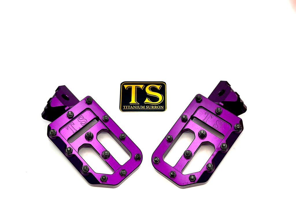 TS Custom Foot Pegs w/ Titanium Grips for Talaria and Altis Titanium Surron