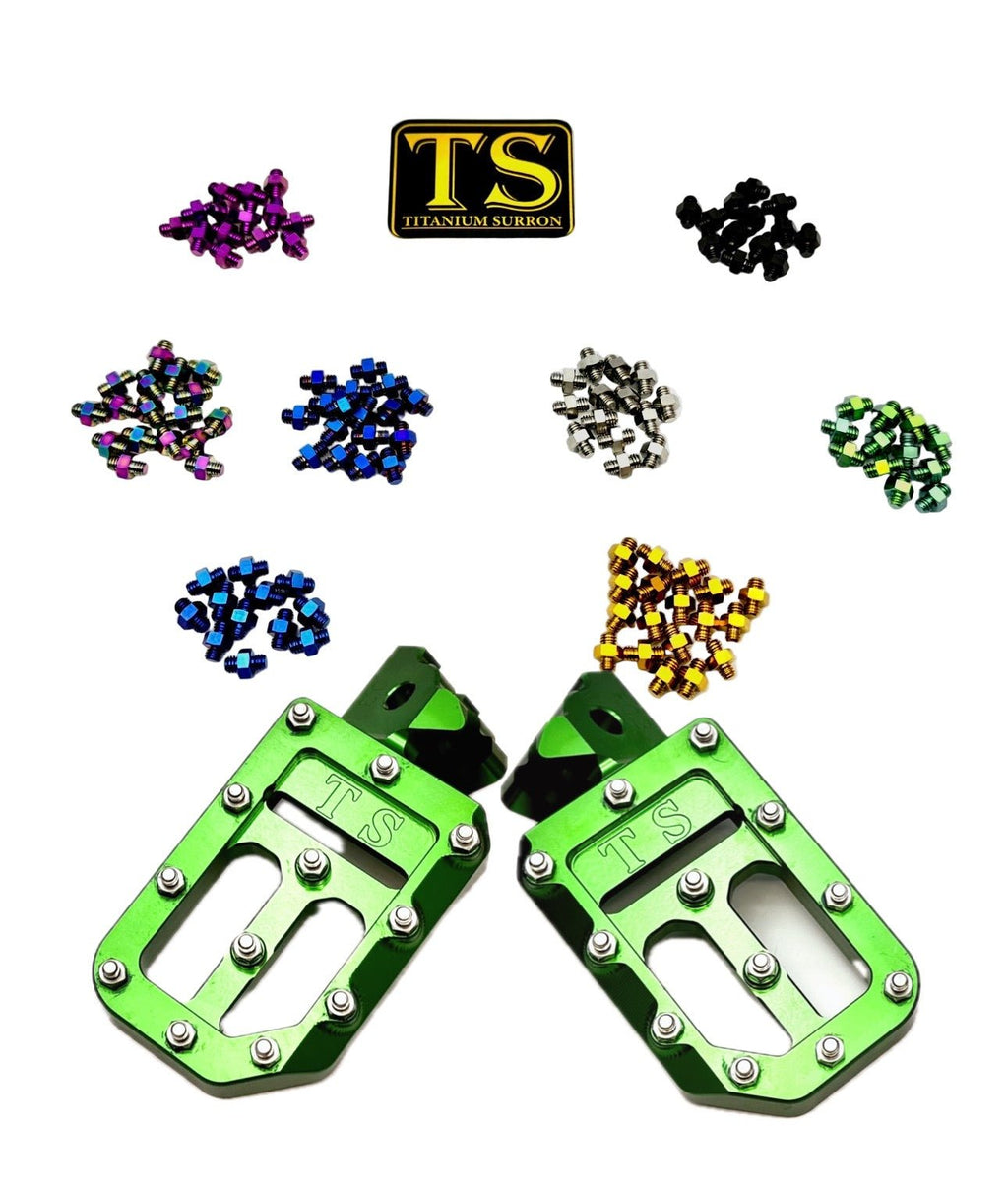 TS Custom Foot Pegs w/ Titanium Grips for Talaria and Altis Titanium Surron