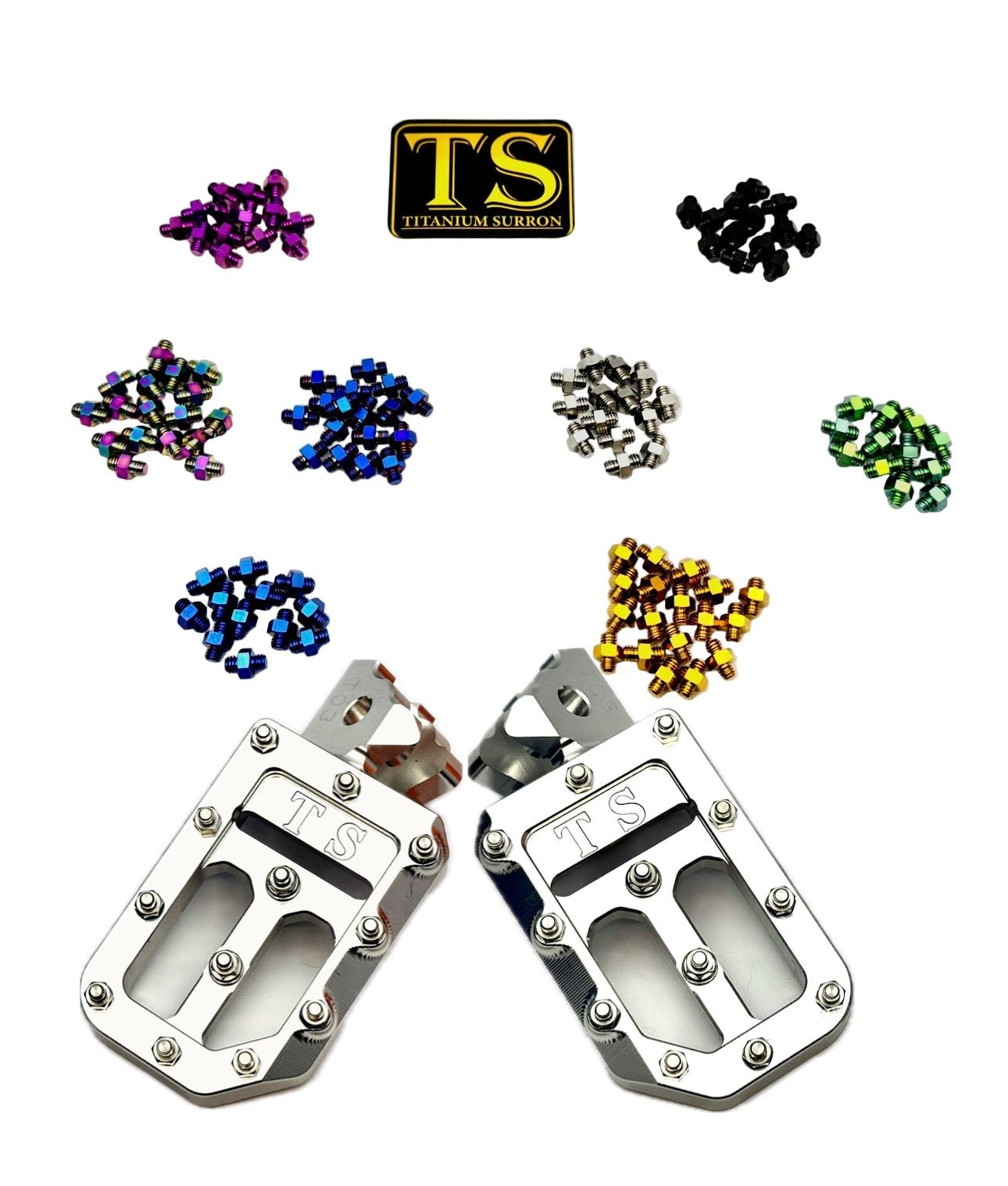 TS Custom Foot Pegs w/ Titanium Grips for Talaria and Altis Titanium Surron