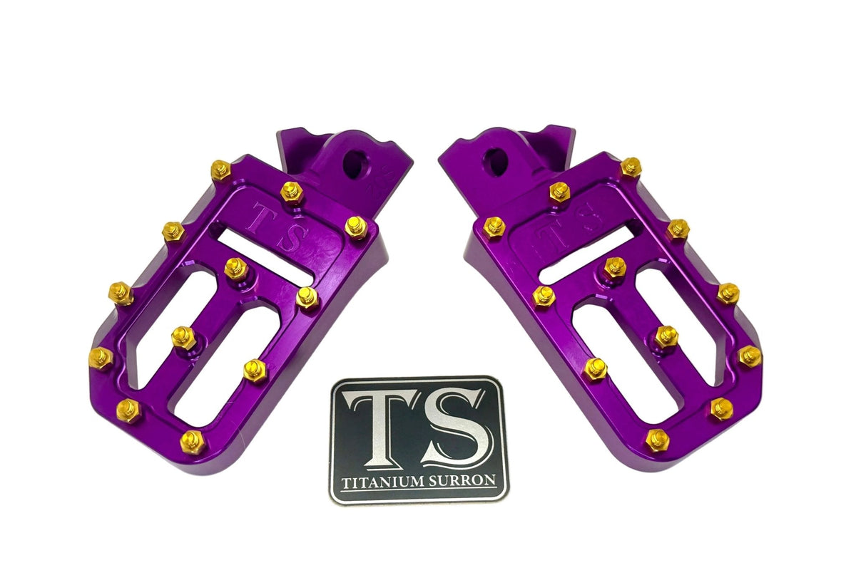 TS Custom Foot Pegs w/ Titanium Grips for Talaria and Altis Titanium Surron