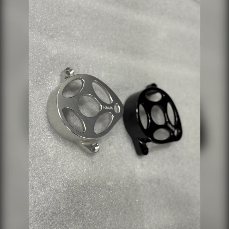 Surron Ultra Bee Metal Motor Cover | CNC Upgrade Replacement (Black & Chrome) Forged Racing