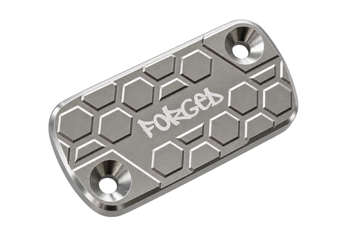 Sur-Ron Ultra Bee Brake Reservoir Cap | CNC Metal Upgrade (Black & Chrome) Forged Racing